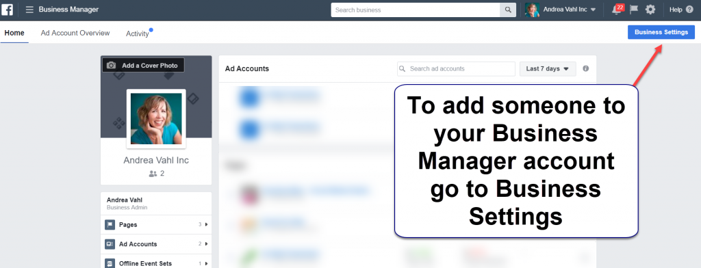 Add an Admin in Facebook Business Manager