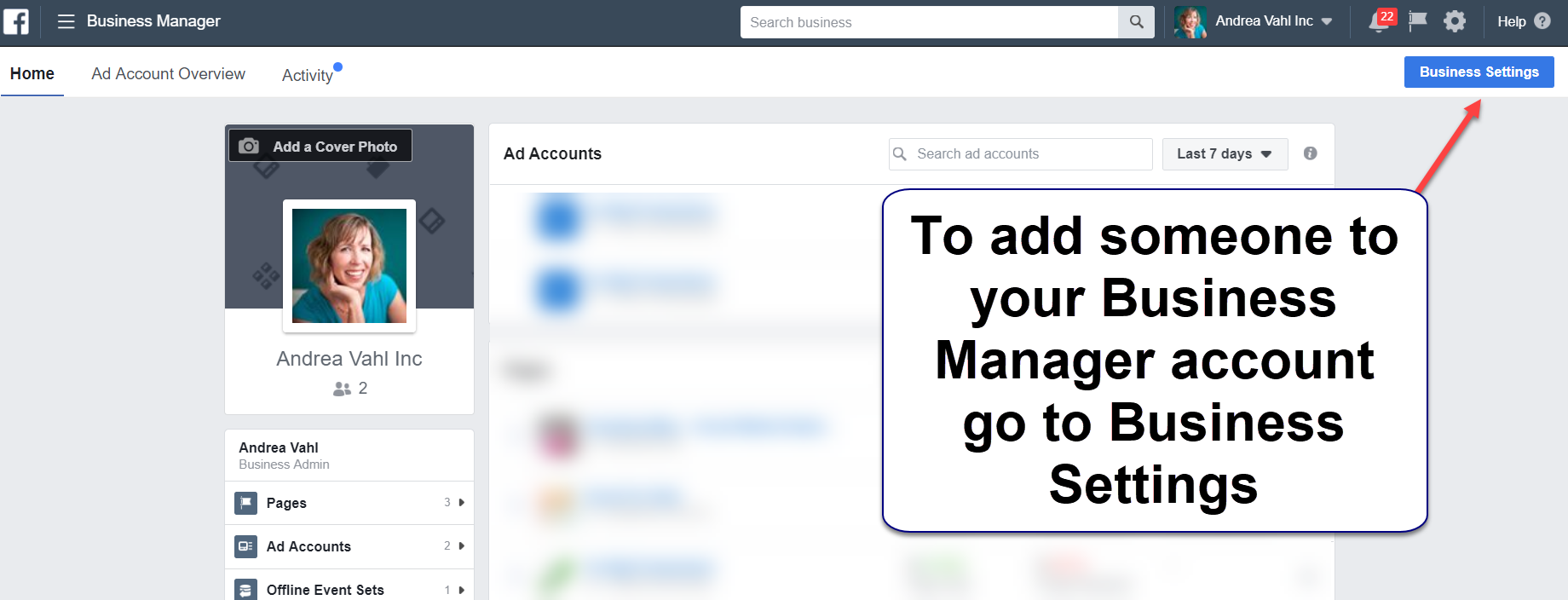how to add admin on facebook business manager