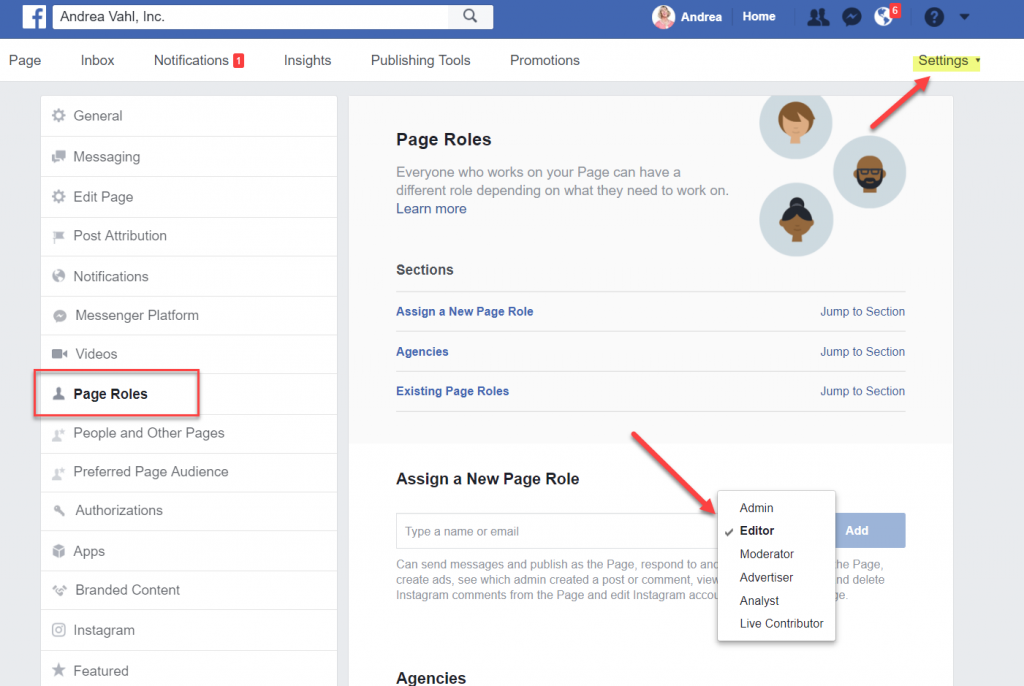 How to add business page to messenger