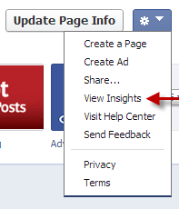 Facebook Page insights navigation