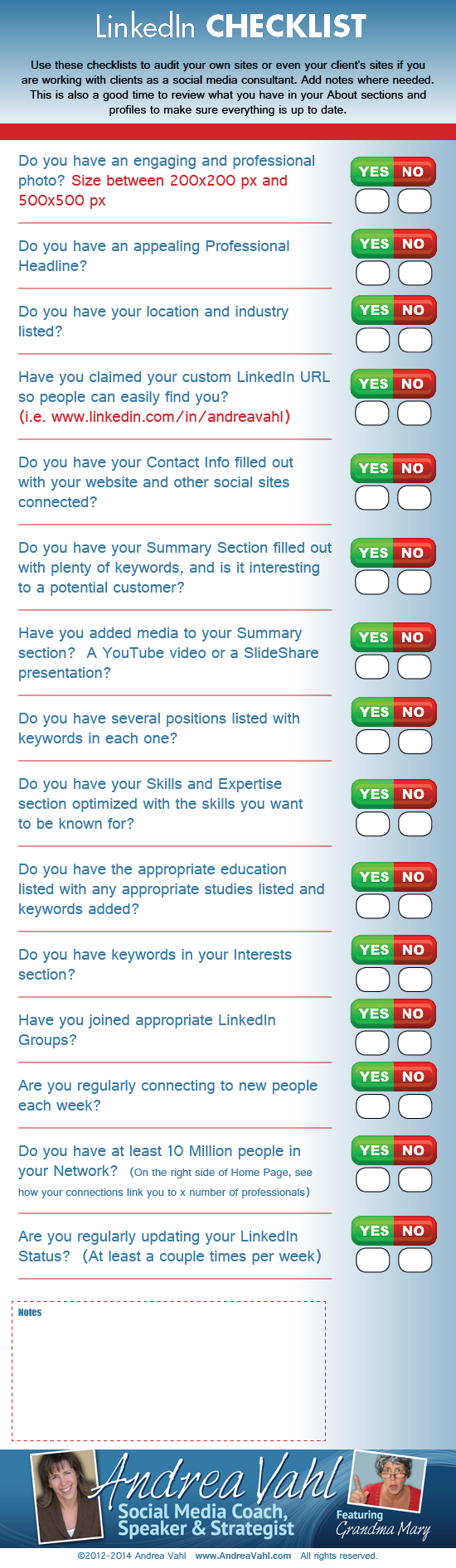 LinkedIn Checklist [Infographic]