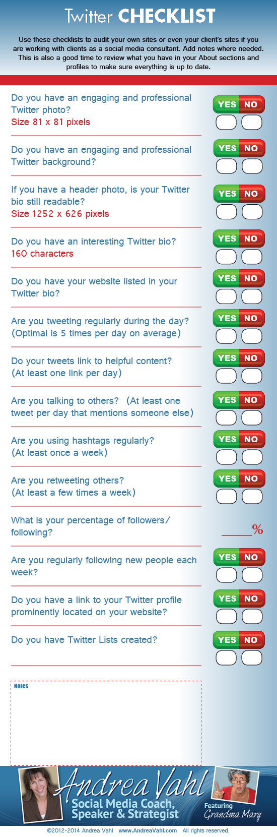 Twitter Checklist [Infographic]