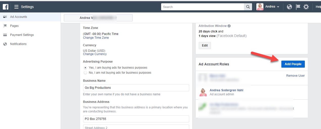 Add People to Facebook Ads Account