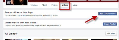 Add a Facebook Featured Video