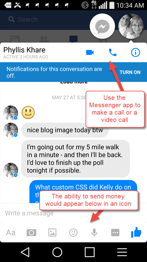 Facebook Messenger app