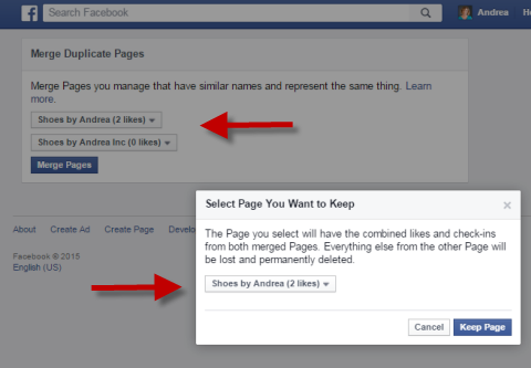 Merge Facebook Pages