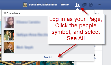 See a list of your Facebook Fans