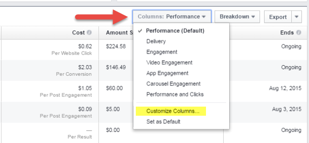 Change Columns