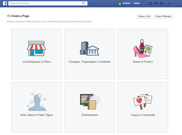 Facebook Categories