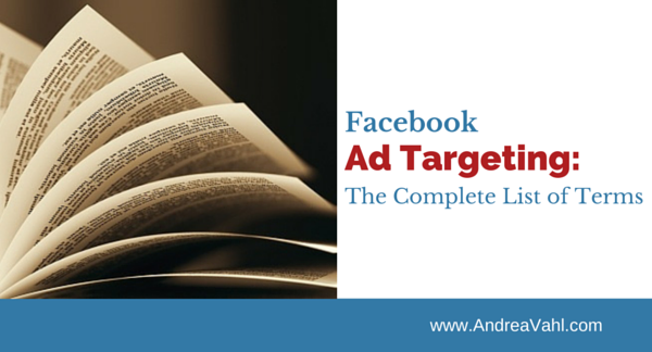 Facebook Ad Targeting Complete list