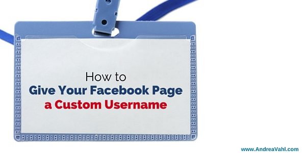 Facebook Page Custom Username