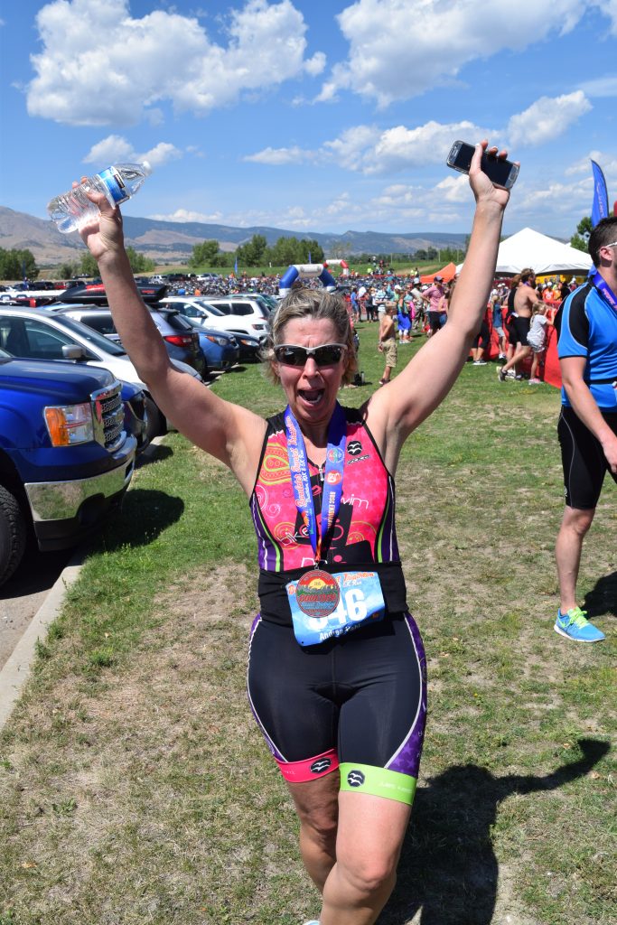 Andrea at Boulder triathlon