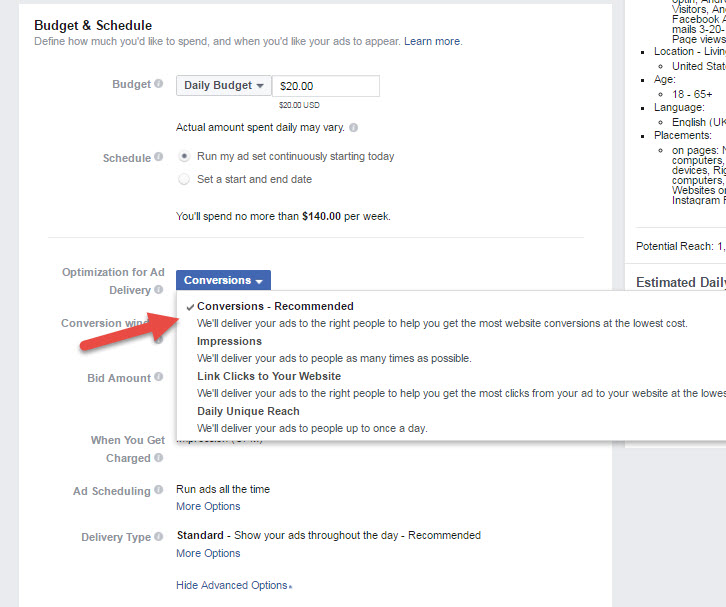 Optimize Facebook Ads for Conversions