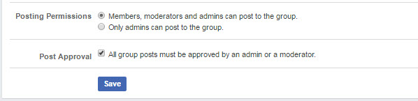 Posting Permissions Facebook Groups