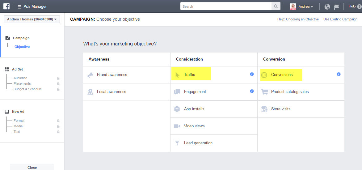 Facebook Ads traffic and conversion
