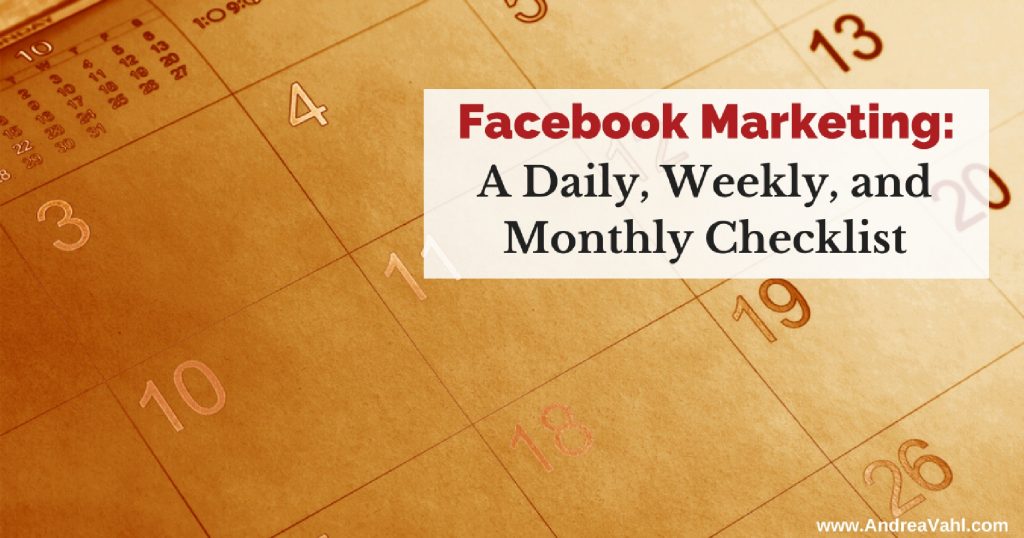 Facebook Marketing Checklist