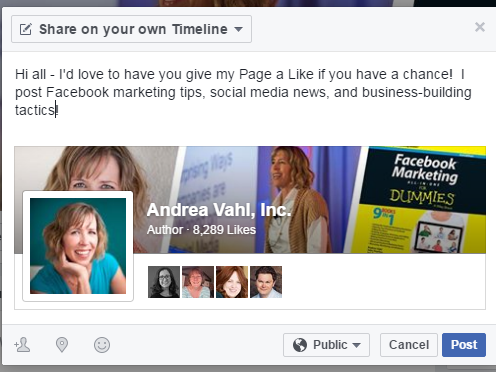 Share your Facebook Page