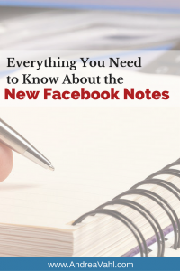 New Facebook Notes