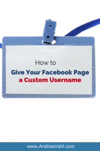 Facebook Page a Custom Username