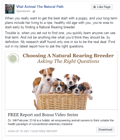 Natural Rearing Breeder ad