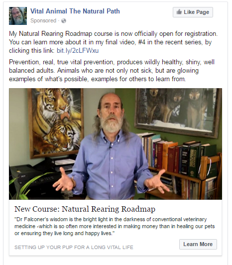 Natural Rearing Roadmap course ad with Dr Falconer