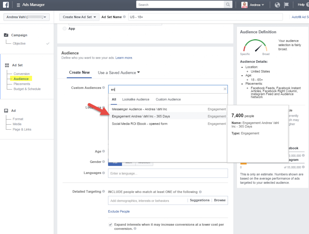 How to Use Engagement Retargeting on Facebook - Andrea Vahl