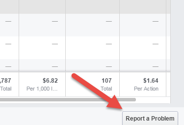 Report a Facebook Ads Bug