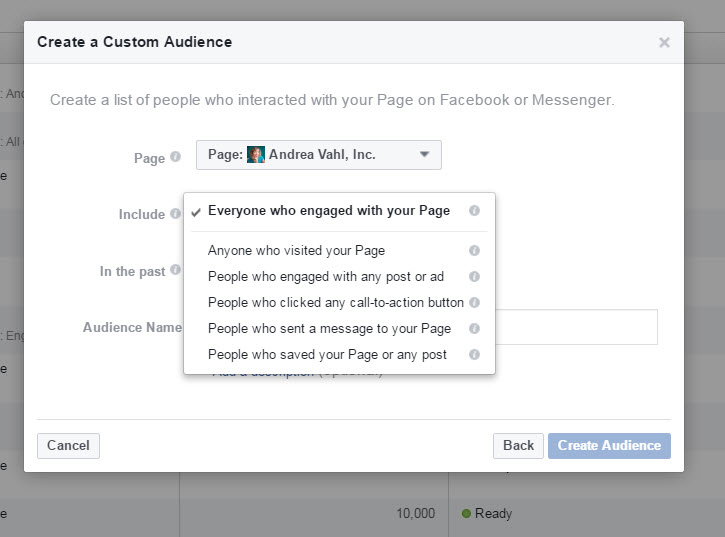 Facebook Custom Audience Engagement