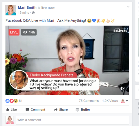 Mari Smith Facebook Live