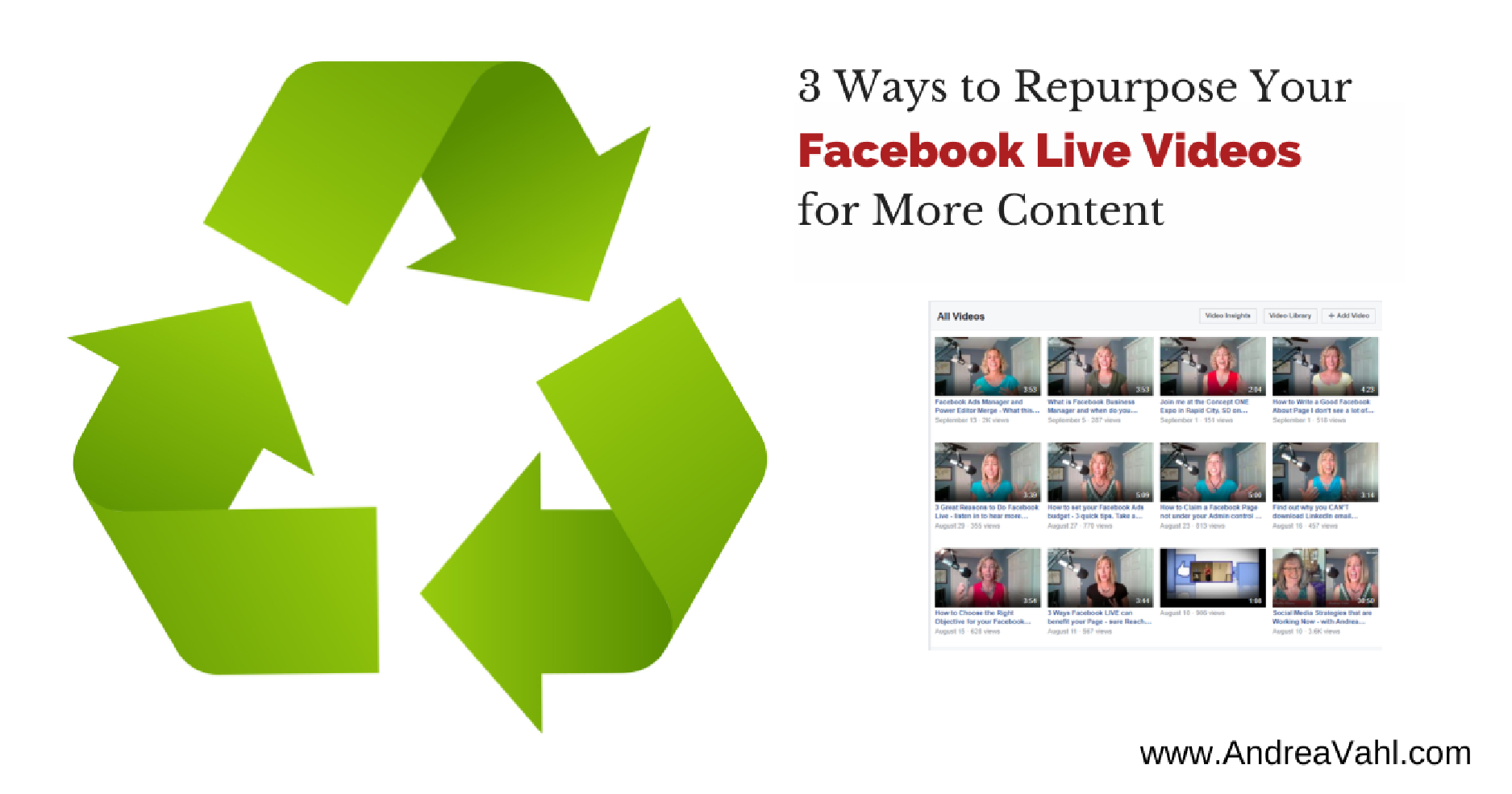 3 Ways to Repurpose Your Facebook Live Videos for More Content