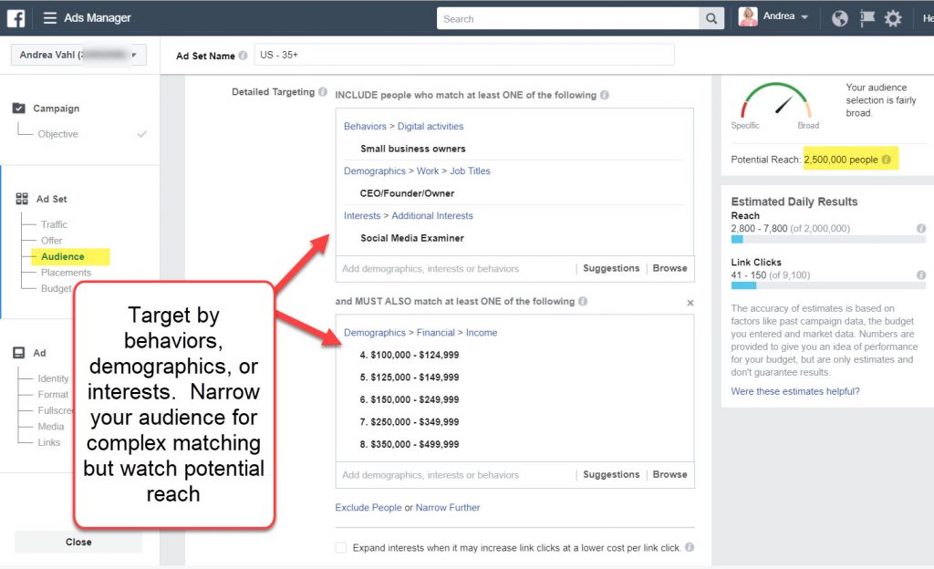 Targeting your Facebook Ad