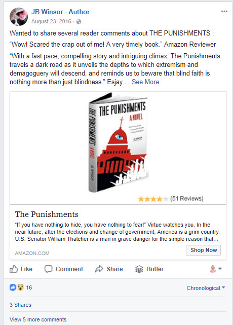Facebook Ad image for author