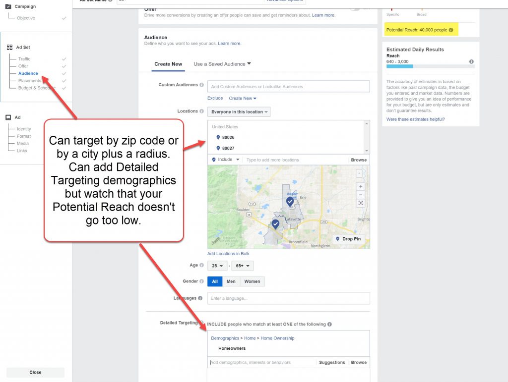 Facebook Ads for local audiences