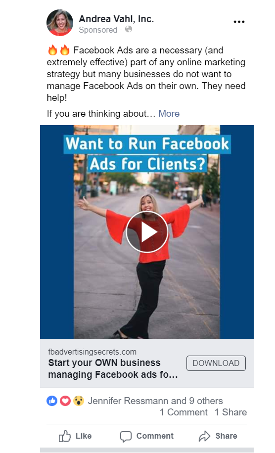 Facebook Video ad with still images