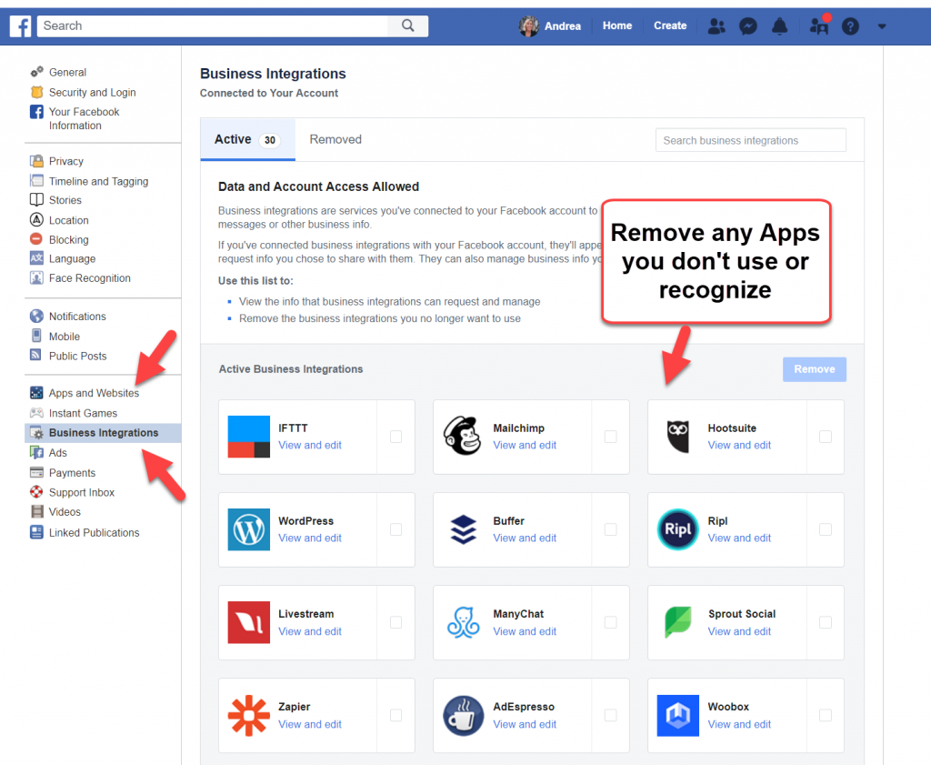 Facebook Business Integrations