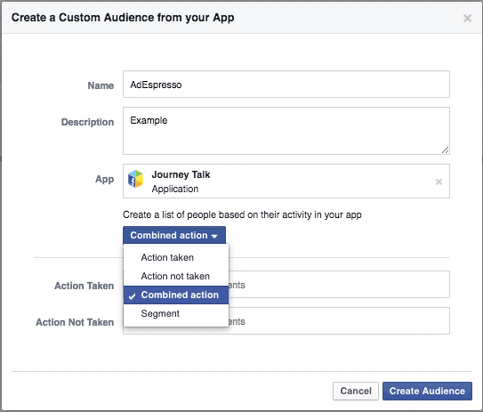 Facebook retargeting to App