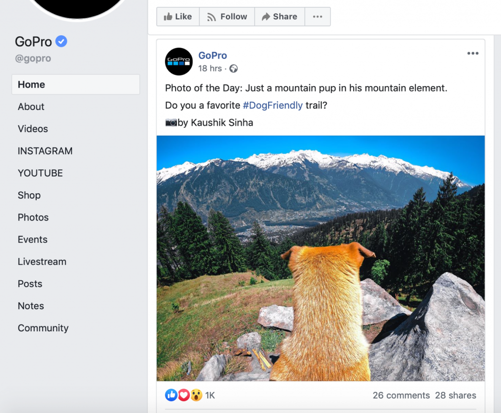 GoPro Facebook Page