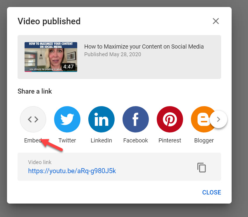 Embed a YouTube Video on your blog