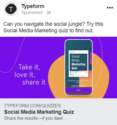 Facebook Ads Quiz Example