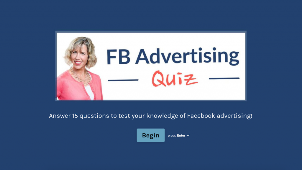 Facebook advertising quiz