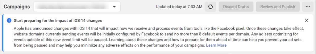 Facebook Apple iOS Changes