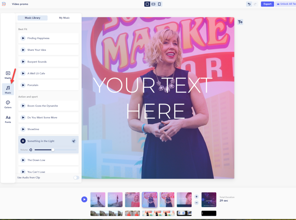 Add Music to your Facebook Video ad