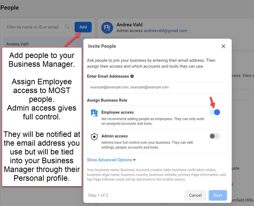 Delete your Business Account in Business Manager