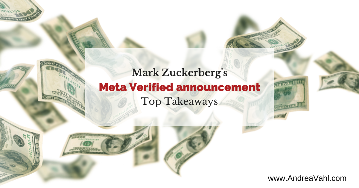 Meta Verified Announcement- takeaways